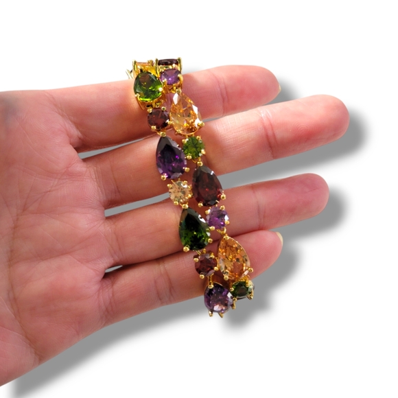 ✨️HP✨️Daniel Steiger | NIB Elegant "Nevada Rainbow" Gemstone Bracelet (OS) - Picture 8 of 8